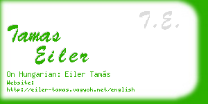 tamas eiler business card